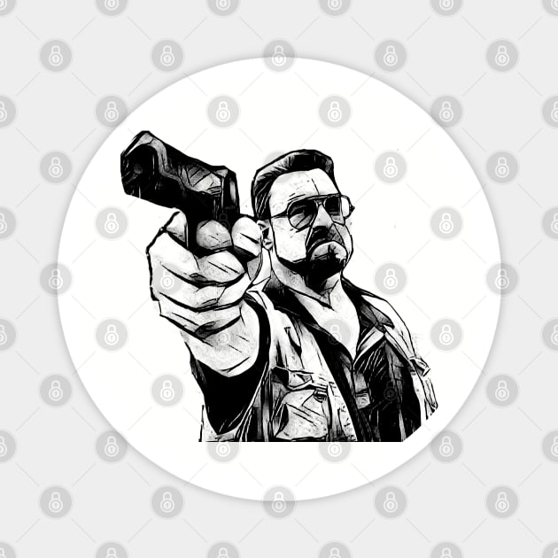 the big lebowski walter Magnet by RetroScribbles